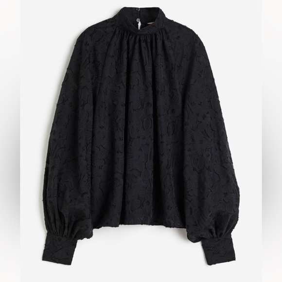 H&M Black elegant Sleeves blouse - Picture 5 of 6